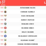 LaLiga anuncia los horarios de la jornada 37: domingo 18 de mayo a las 19.00 horas