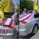 Un coche recorre las calles de Palma al grito de ‘Ronaldo go home’