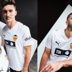 El Valencia presenta su nueva equipación oficial: blanquinegra e inspirada en el ‘trencadís’