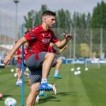 Areso se ejercita al margen en el último entrenamiento del Osasuna