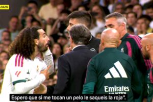 La reacción de Cucurella tras la roja a Vinicius: «Si me tocan un pelo…»