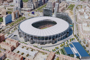 El Nou Mestalla concreta su cubierta textil y rediseña las zonas VIP y de prensa